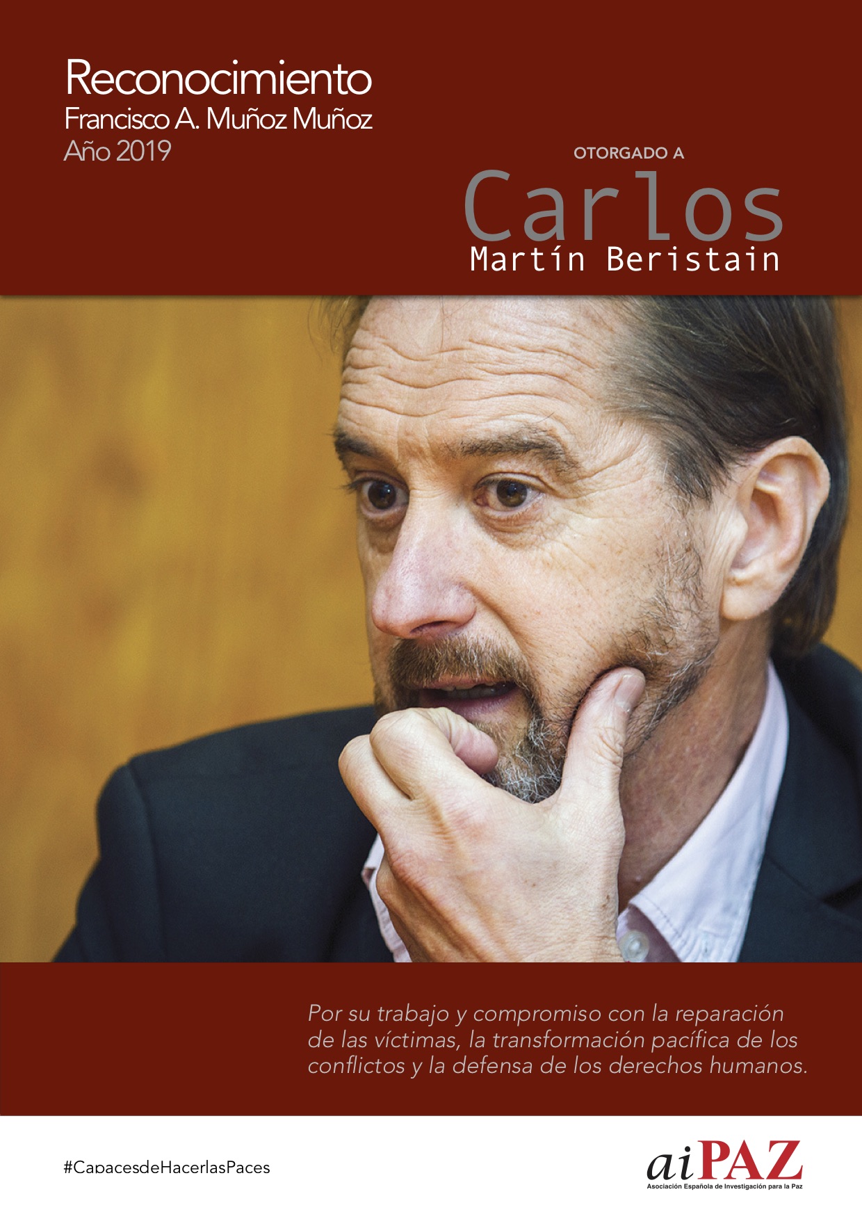 Carlos Martín Beristain –  Reconocimiento Francisco A. Muñoz 2019