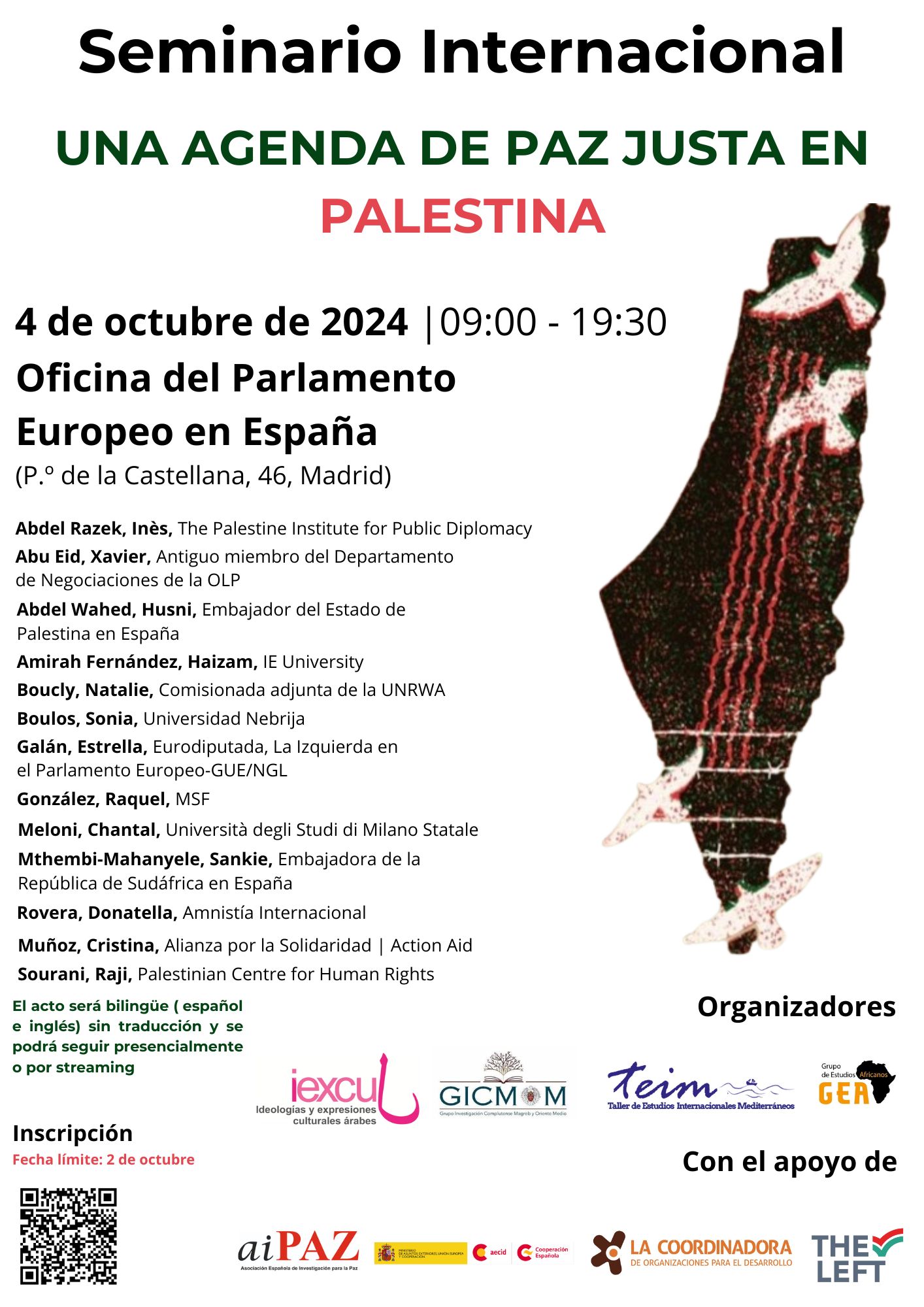 Seminario Internacional: Una Agenda de Paz Justa en Palestina