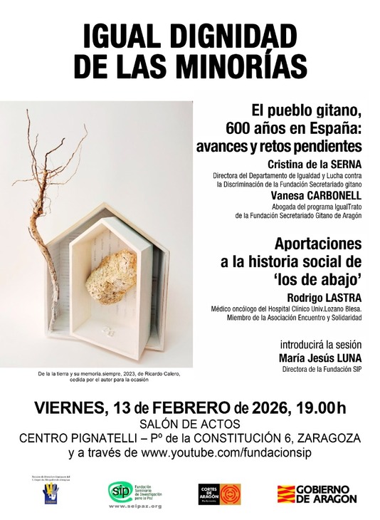 “Igual dignidad de las minorías”: segunda sesión del ciclo Recuperar la humanidad en Zaragoza