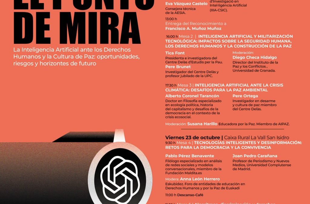 Jornada «La Inteligencia Artificial ante los Derechos Humanos y la Cultura de Paz: oportunidades, riesgos y horizontes de futuro»
