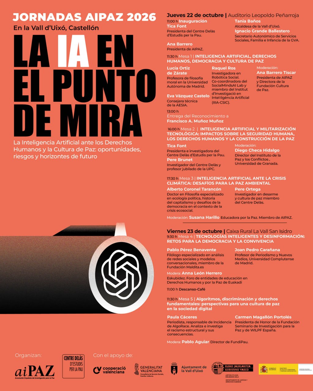 Jornada «La Inteligencia Artificial ante los Derechos Humanos y la Cultura de Paz: oportunidades, riesgos y horizontes de futuro»