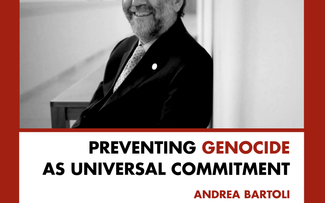 Conferencia Preventing Genocide as Universal Commitment, con Andrea Bartoli en la Universidad Autónoma de Madrid