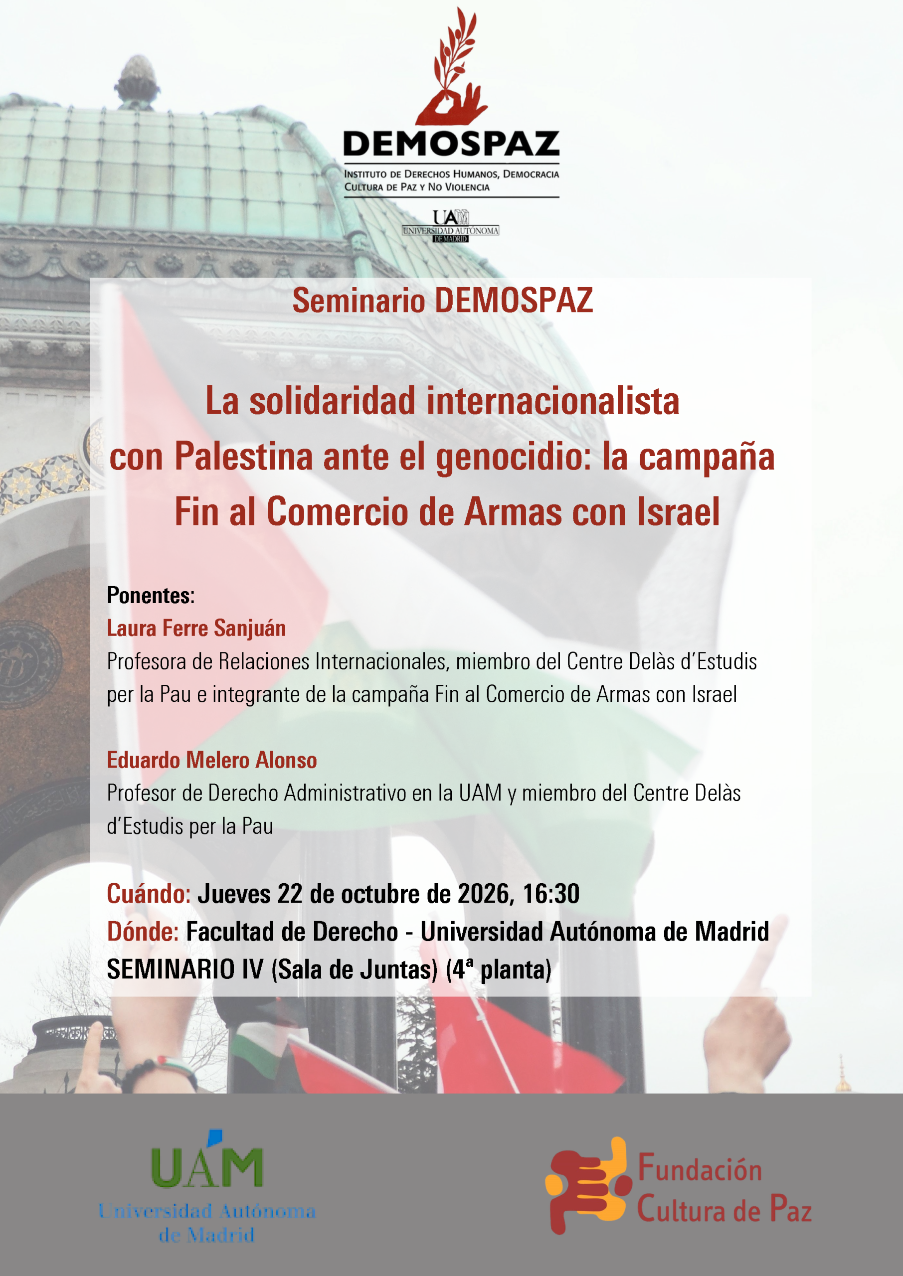 La solidaridad internacionalista con Palestina ante el genocidio: la campaña Fin al Comercio de Armas con Israel